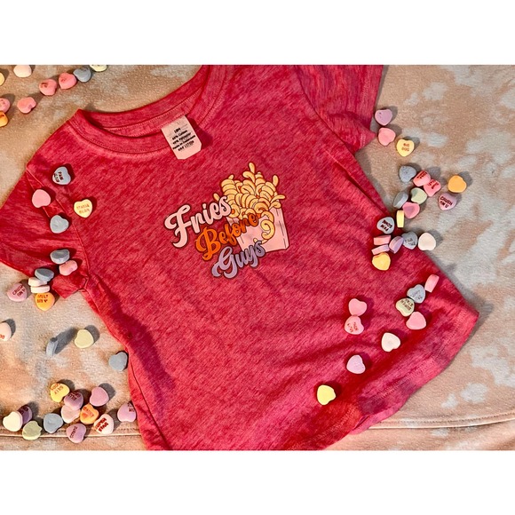 Fries before Guys Pink Tee 18 Months - Picture 1 of 3